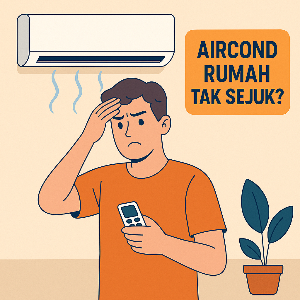 Aircond Rumah Tak Sejuk? Ini Sebab & Solusinya